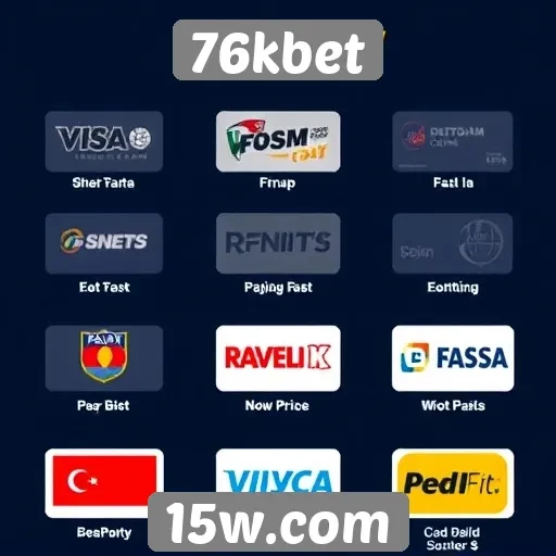 Métodos de pagamento aceitos no 76kbet
